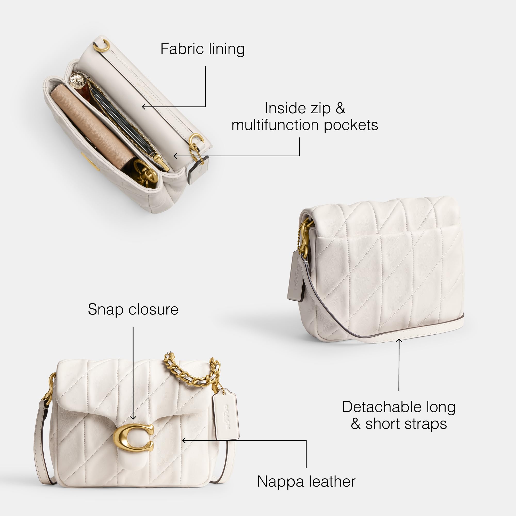 Foto 4 pulgar | Bolso Coach Times Square Tabby 17 B4/chalk Para Mujer - Venta Internacional.