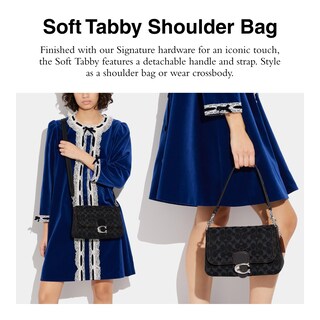 Foto 2 | Bandolera Coach Soft Tabby Black Denim Para Mujer - Venta Internacional.