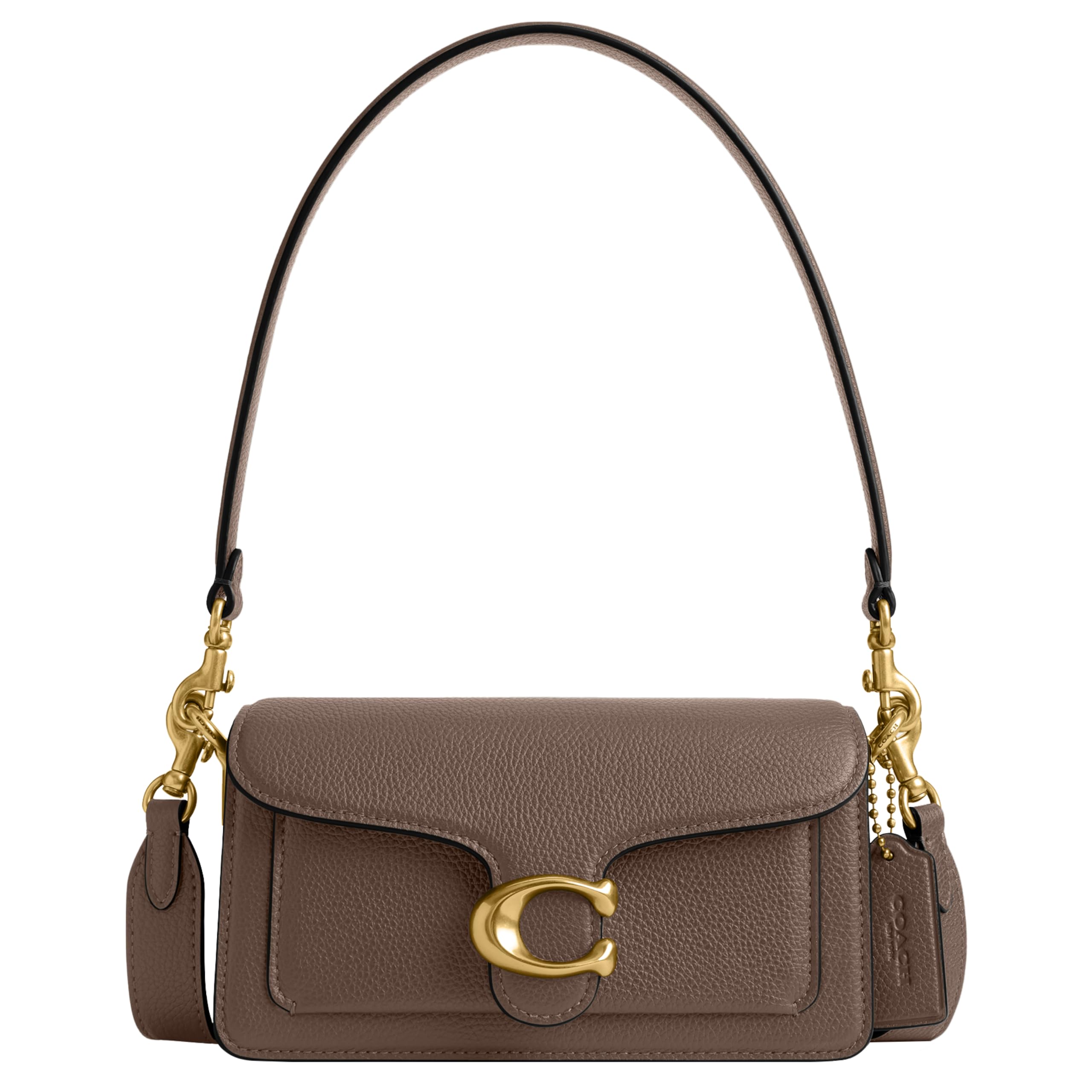 Bandolera Coach Tabby 20 De Piel Granulada Pulida En Piedra Oscura - Venta Internacional.