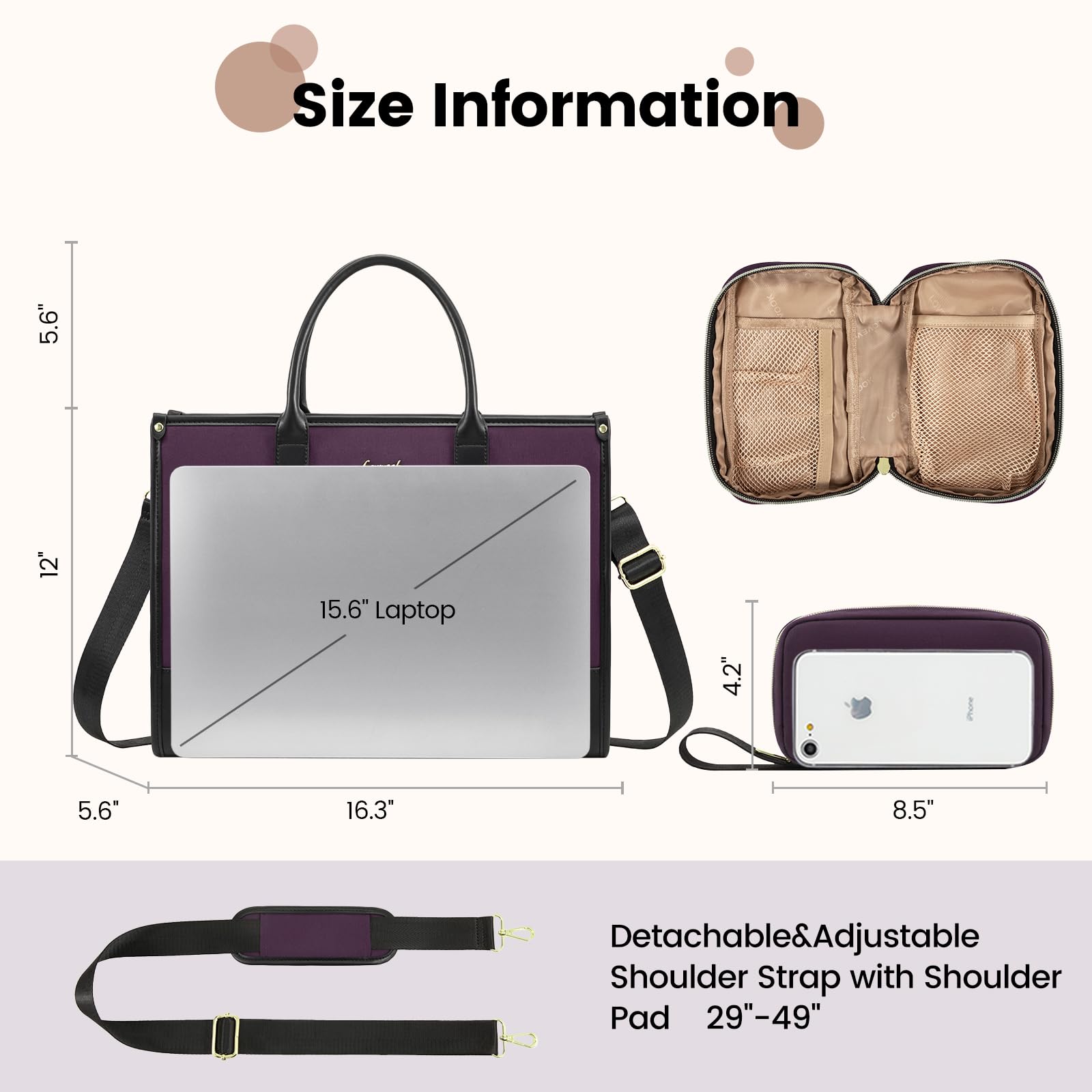 Foto 4 pulgar | Bolsa de Lona Lovevook para Mujer - Venta Internacional