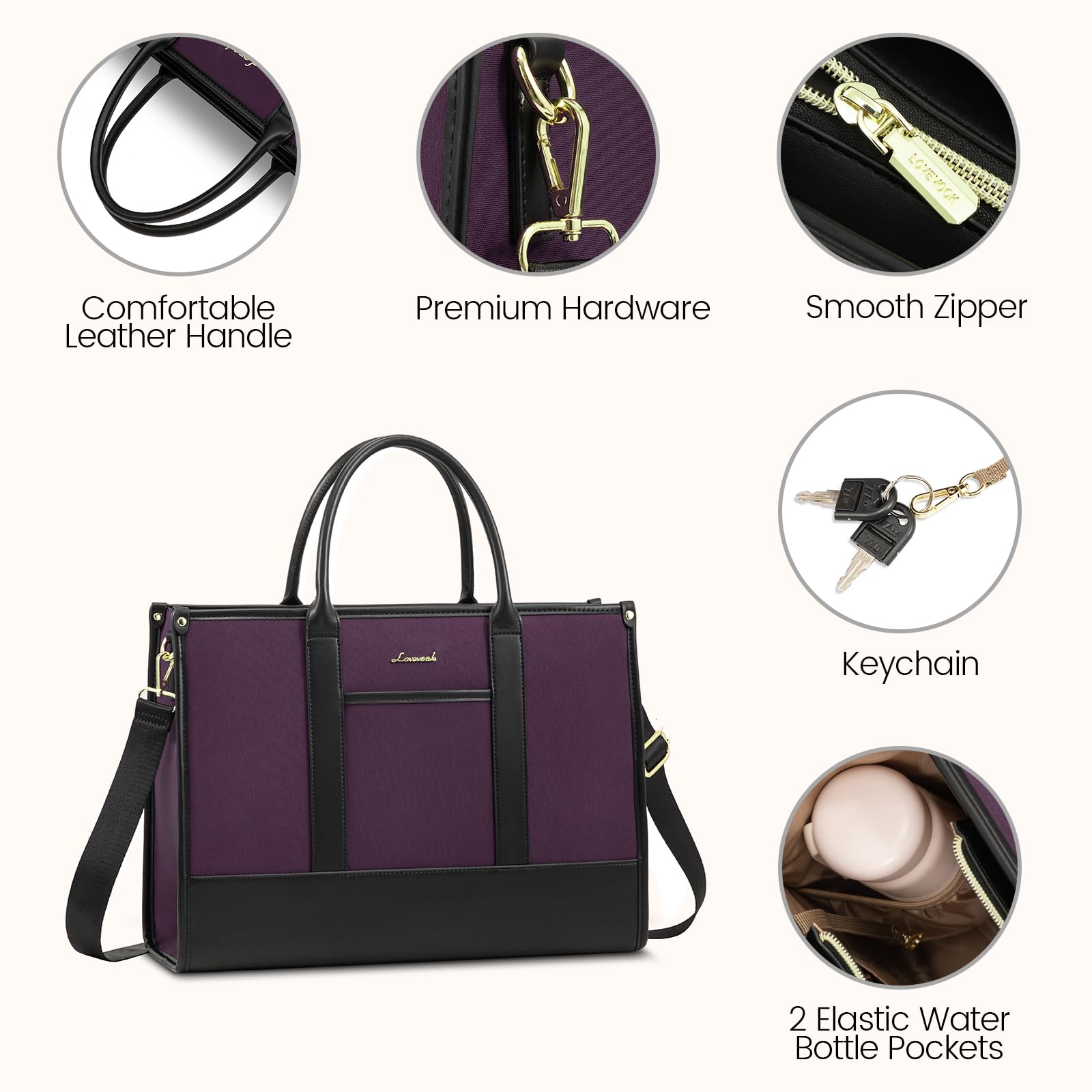 Foto 5 pulgar | Bolsa de Lona Lovevook para Mujer - Venta Internacional