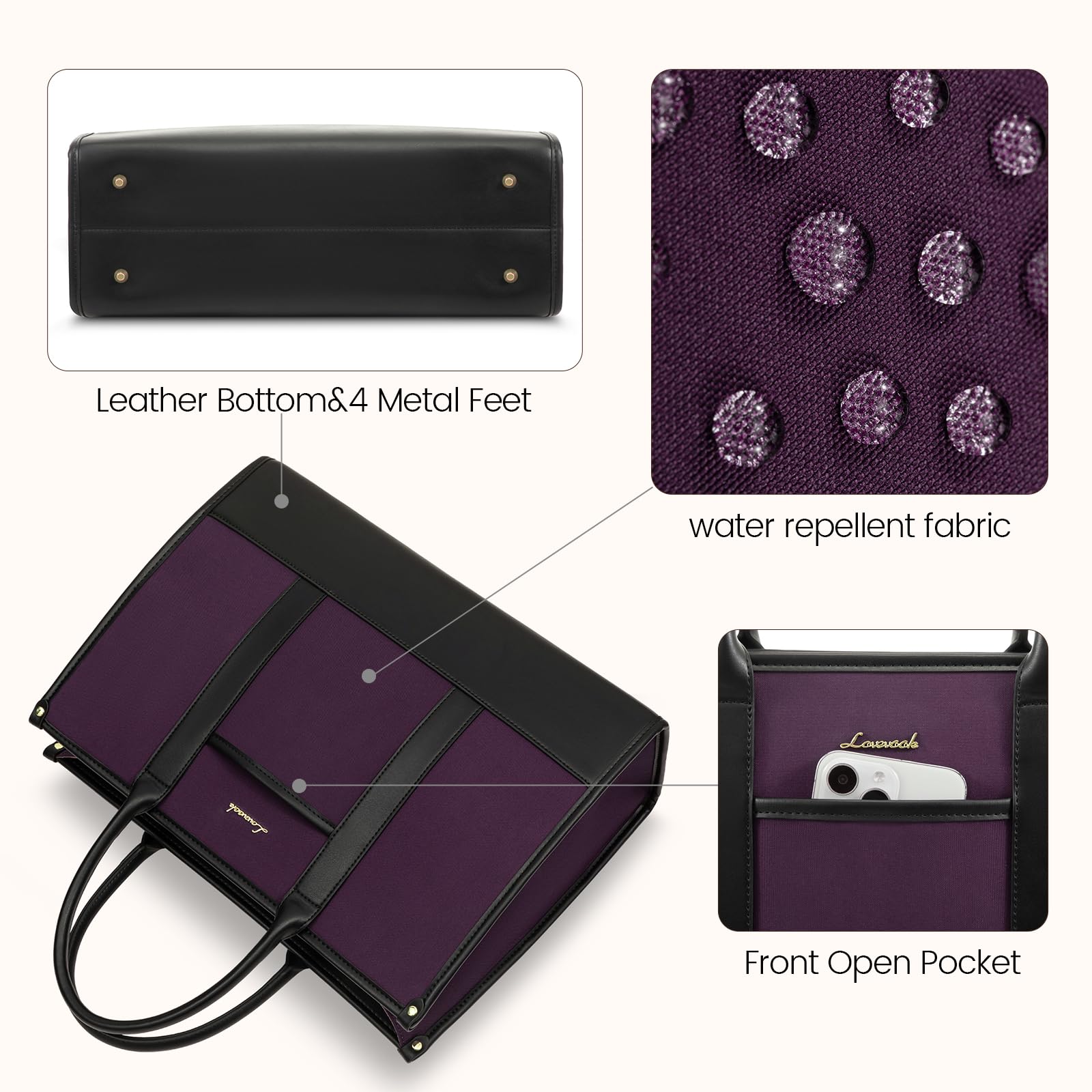 Foto 8 pulgar | Bolsa de Lona Lovevook para Mujer - Venta Internacional