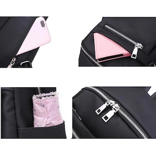Foto 4 | Mochila Negra Para Mujer Antirrobo E Impermeable - Venta Internacional.