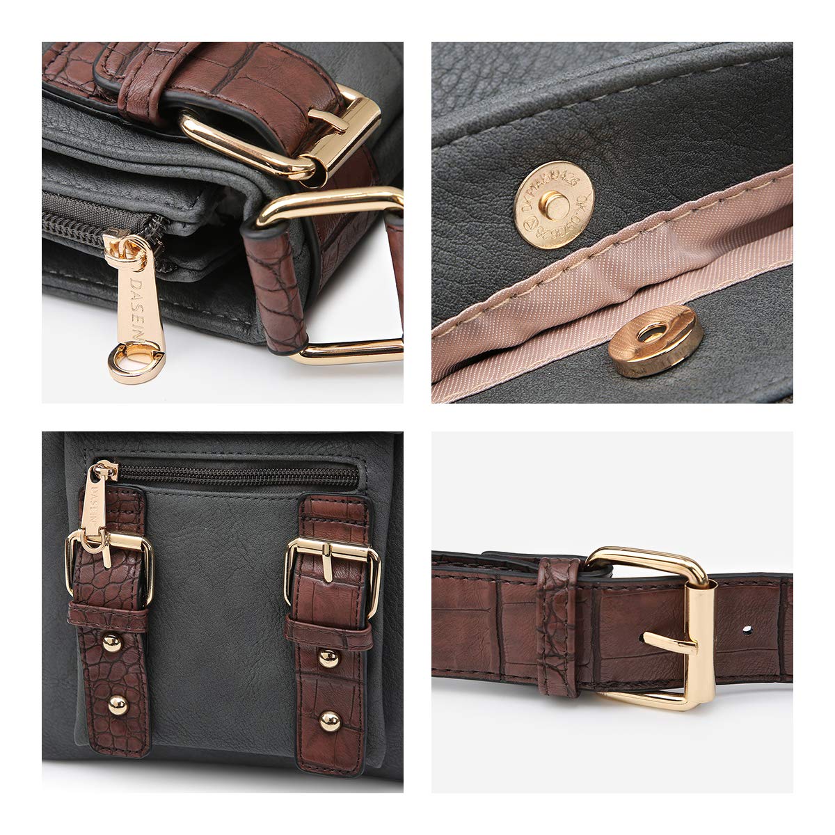Foto 6 | Bandolera Dasein Top De Piel Suave Con Cinturón Para Mujer - Venta Internacional.