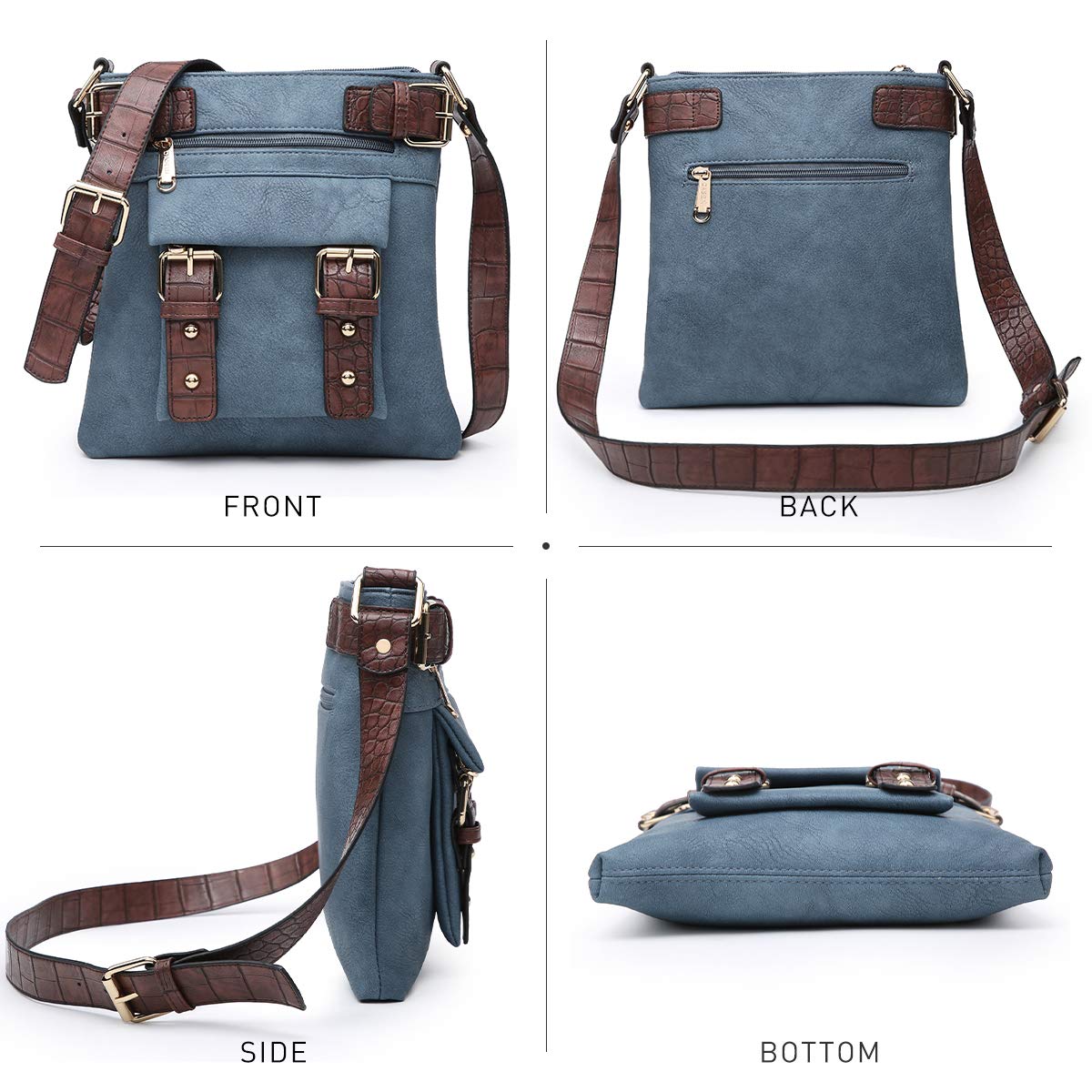 Foto 4 | Bandolera Dasein Top De Piel Suave Con Cinturón Para Mujer - Venta Internacional.