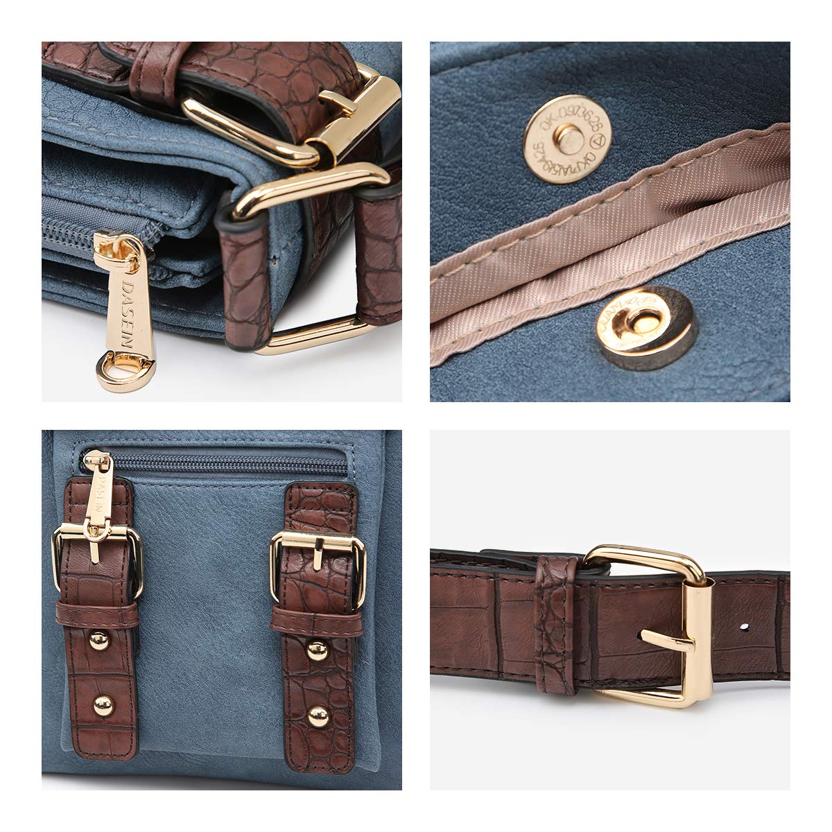 Foto 6 | Bandolera Dasein Top De Piel Suave Con Cinturón Para Mujer - Venta Internacional.
