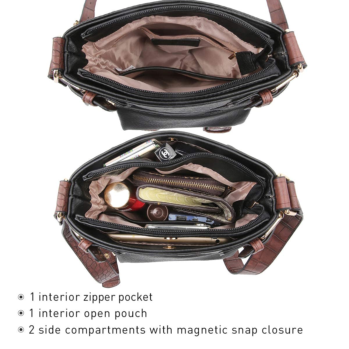 Foto 6 pulgar | Bandolera Dasein Ligera De Piel Vegana Para Mujer - Venta Internacional.