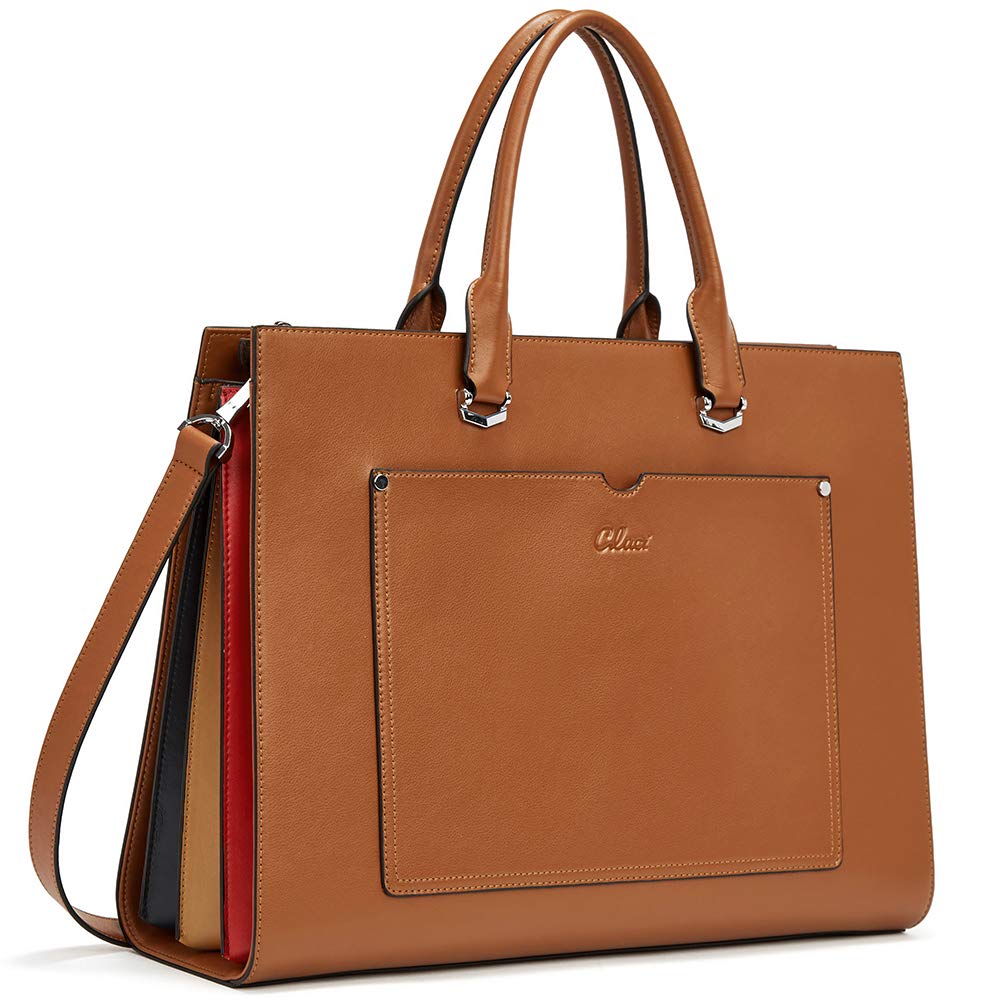 Maletín Cluci Leather Para Portátil De Mujer 15.6'' Marrón - Venta Internacional. $4,819