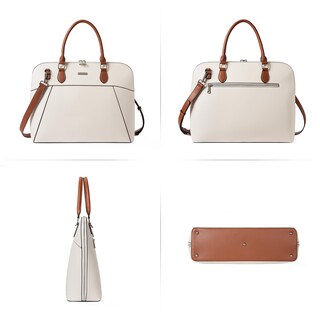 Foto 6 | Maletín Cluci Leather Para Portátil De 15.6 Pulgadas Para Mujer, Color Beige - Venta Internacional.