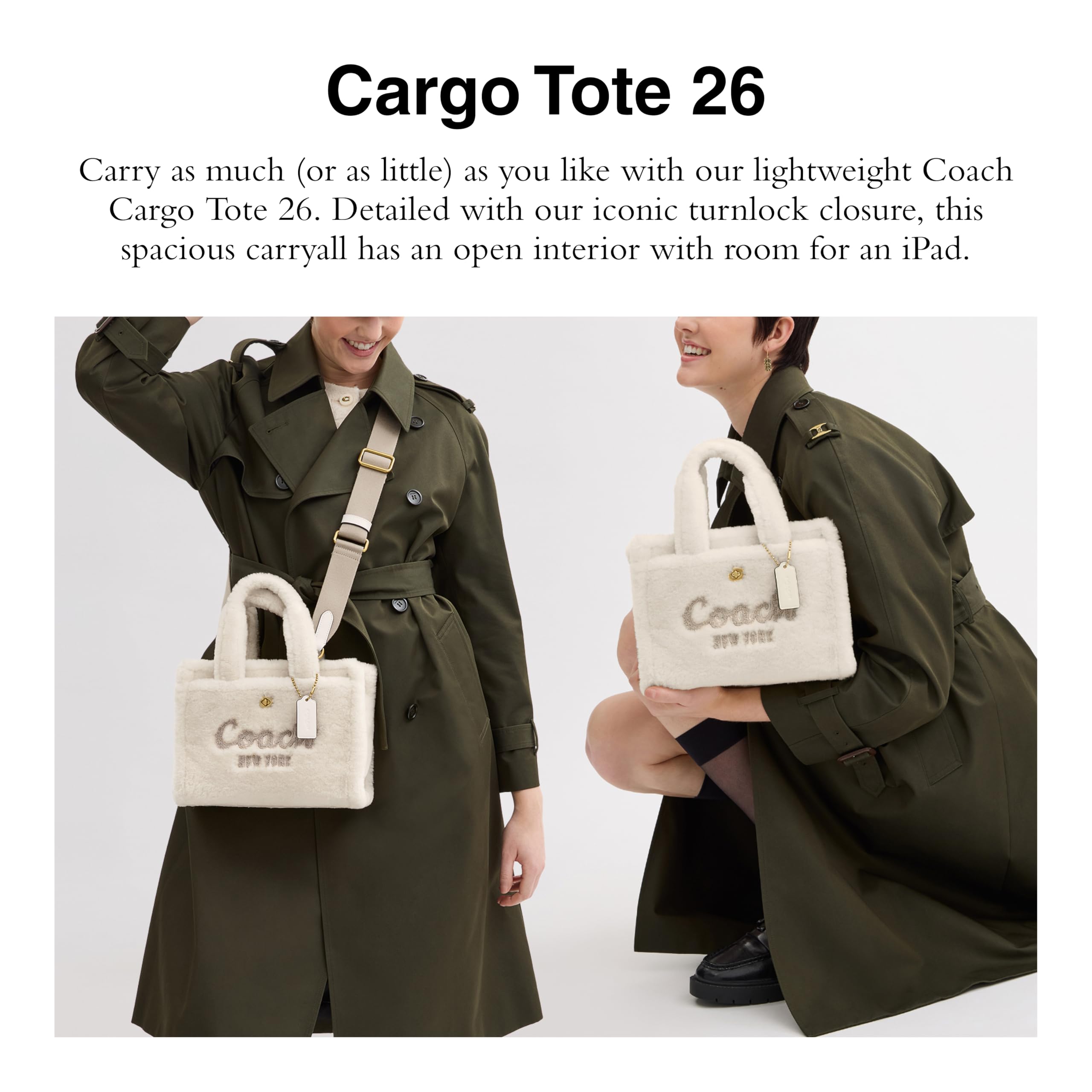 Foto 3 pulgar | Bolsa Coach Cargo Tote 26 B4/chalk Para Mujer - Venta Internacional.