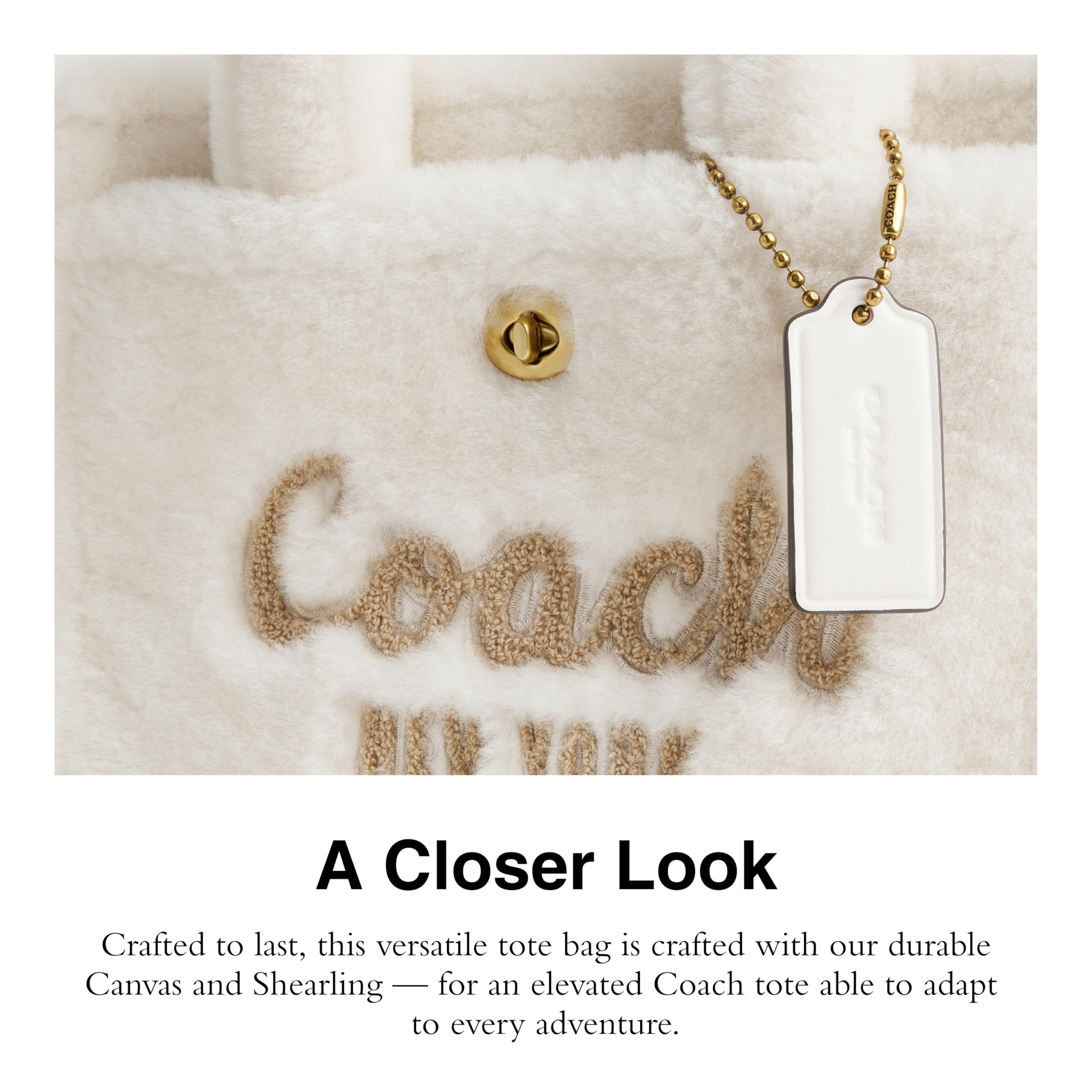 Foto 4 | Bolsa Coach Cargo Tote 26 B4/chalk Para Mujer - Venta Internacional.