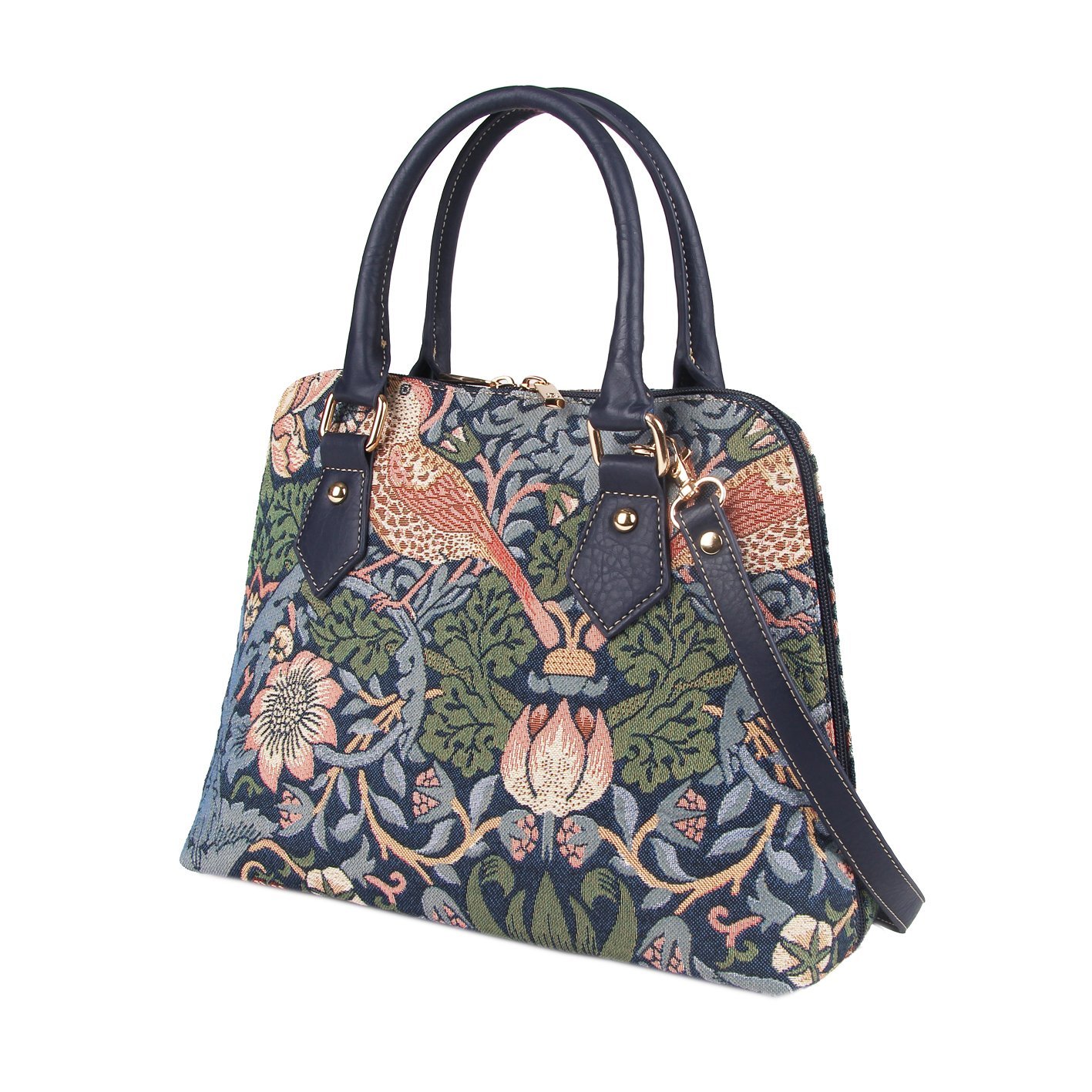 Foto 2 | Bolso Signare William Morris Lienzo/tapiz Convertible Azul - Venta Internacional.