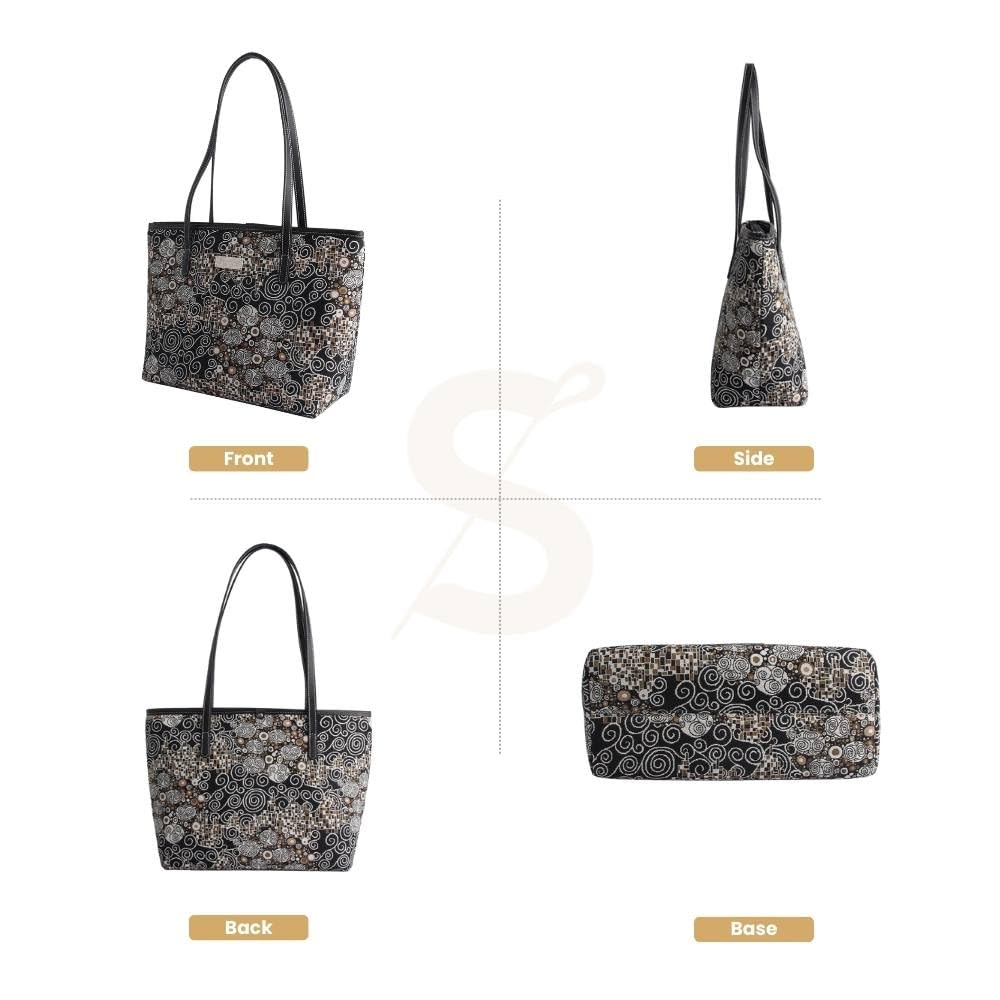 Foto 3 pulgar | Bolso De Hombro Signare Tapestry Gustav Klimt Kiss Design - Venta Internacional.