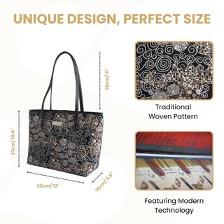 Foto 3 | Bolso De Hombro Signare Tapestry Gustav Klimt Kiss Design - Venta Internacional.