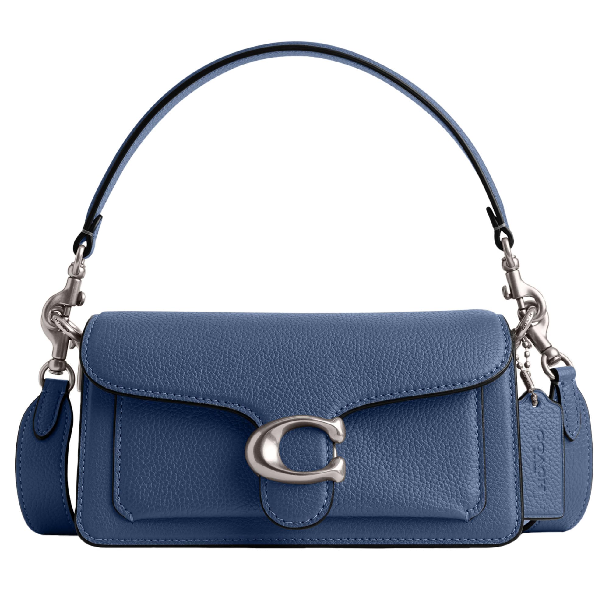 Foto 1 | Bandolera Coach De Piel Granulada Pulida Tabby 20, Color Azul Celeste - Venta Internacional.
