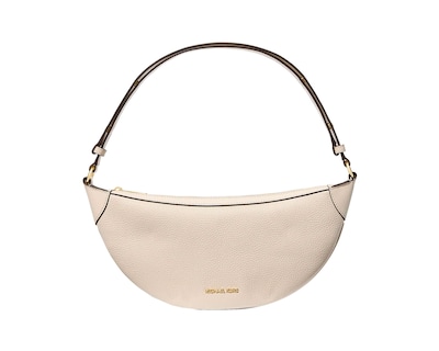 Foto 2 | Bolsa Michael Kors Hollis Medium 2-in-1 Grain Leather And Jacquard Logo Shoulder Bag 35s5g4wl6j Color Blanco