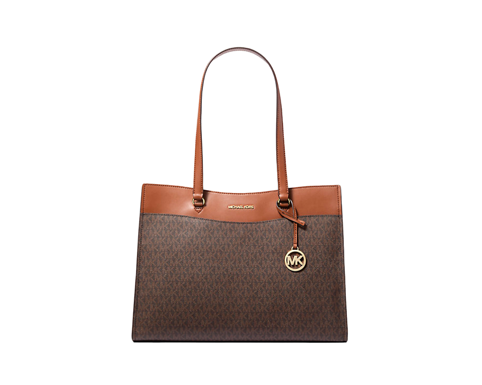 Foto 2 pulgar | Bolsa Michael Kors Jet Set Large Signature Logo Tote Bag 35f4gtvt9b Color Café