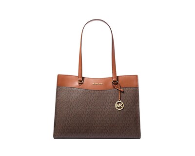 Foto 1 | Bolsa Michael Kors Jet Set Large Signature Logo Tote Bag 35f4gtvt9b Color Café
