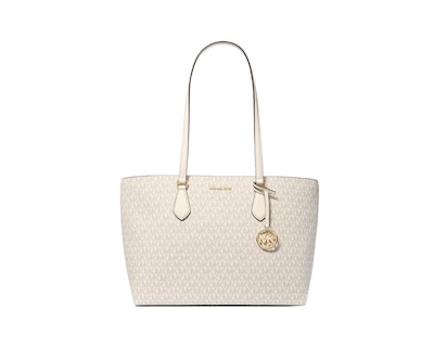 Foto 1 | Bolsa Michael Kors Jet Set Large Signature Logo Tote Bag 35s4g6ht9b Color Blanco
