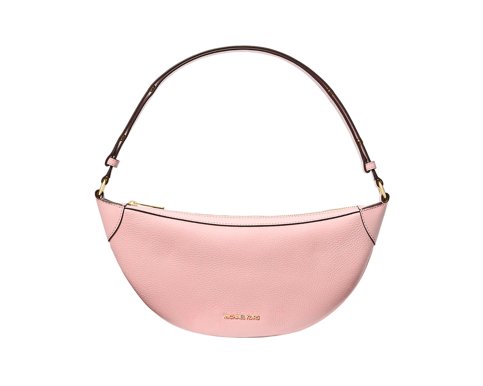 Foto 3 pulgar | Bolsa Michael Kors Hollis Medium 2-in-1 Grain Leather And Jacquard Logo Shoulder Bag  35s5g4wl6j Color Rosa