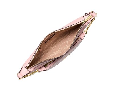 Foto 3 | Bolsa Michael Kors Hollis Medium 2-in-1 Grain Leather And Jacquard Logo Shoulder Bag 35s5g4wl6j Color Rosa