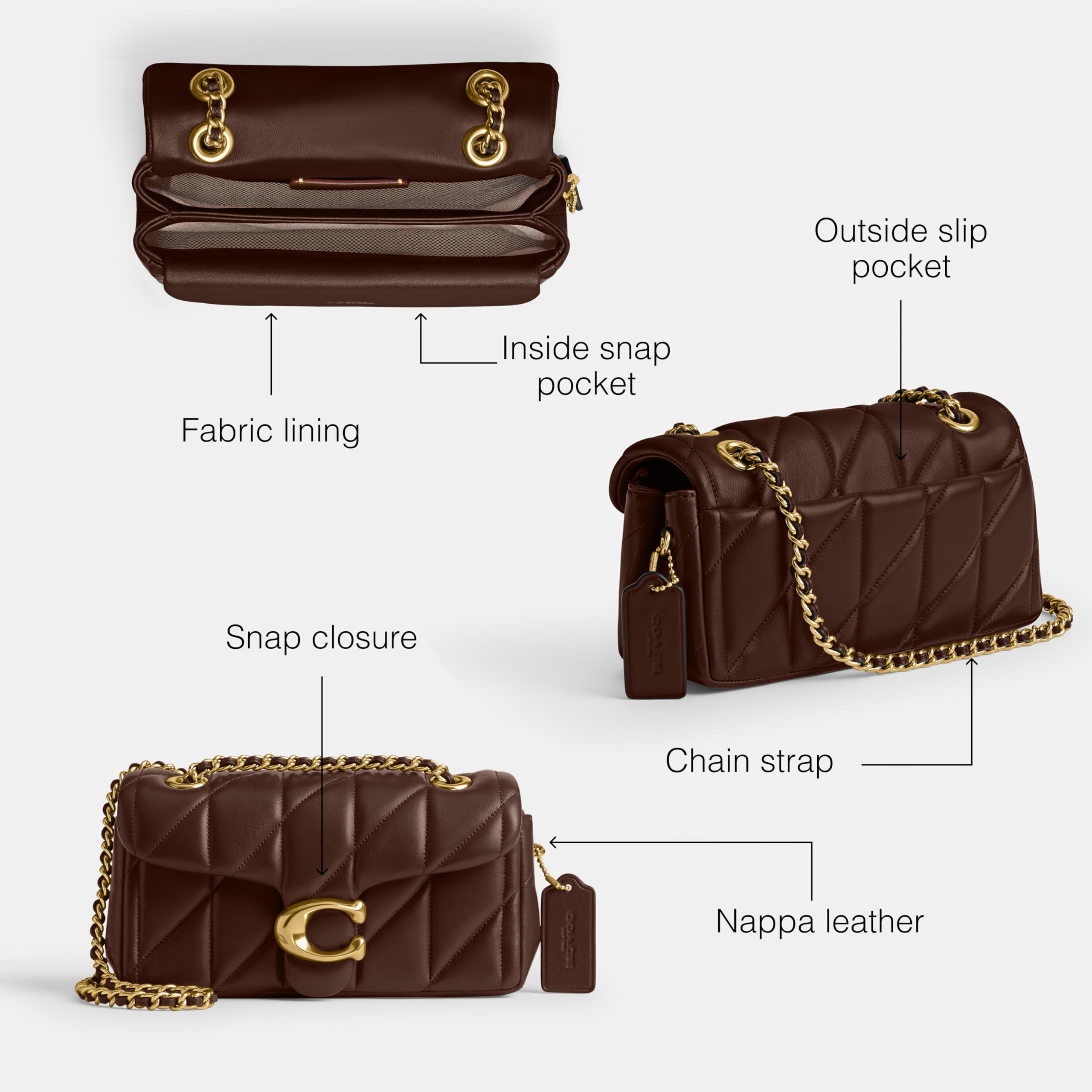 Foto 4 pulgar | Bandolera Coach Tabby 20 B4/piel De Gamuza Acolchada De Arce - Venta Internacional.