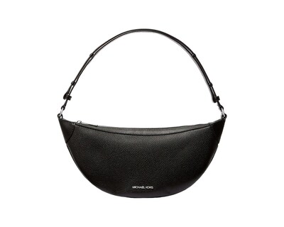 Foto 2 | Bolsa Michael Kors Hollis Medium 2-in-1 Grain Leather And Jacquard Logo Shoulder Bag 35s5g4wl6j Color Negro