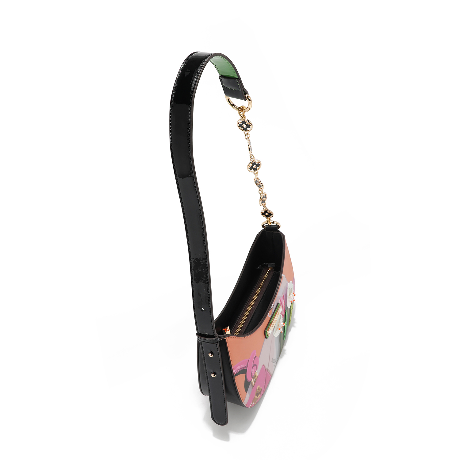 Foto 5 pulgar | Bolsa Shoulder De Nicole Lee Estampado Violet Blossom