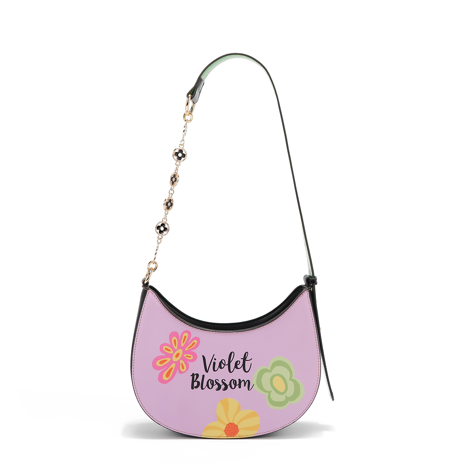 Foto 7 pulgar | Bolsa Shoulder De Nicole Lee Estampado Violet Blossom