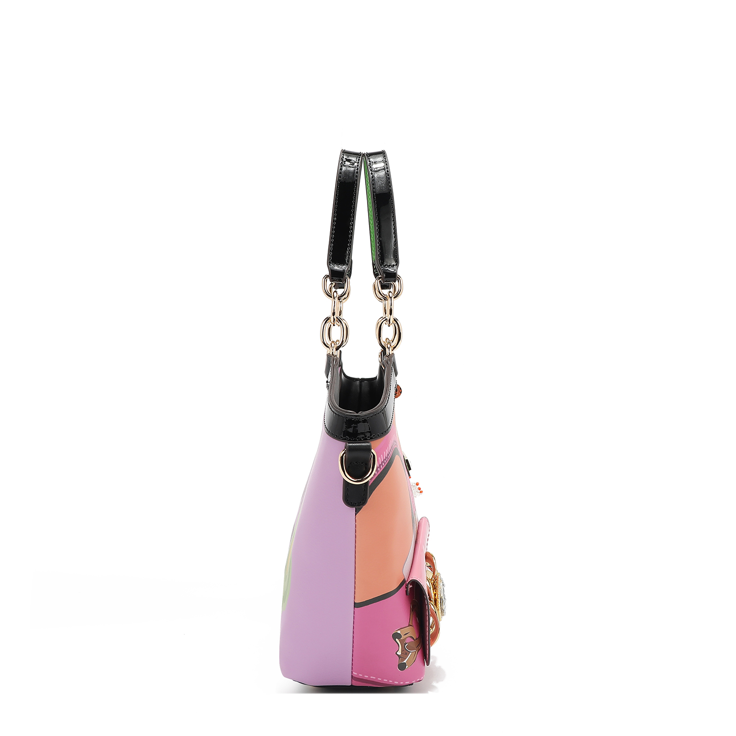 Foto 4 pulgar | Bolsa Tote De  Nicole Lee Estampado Violet Blossom