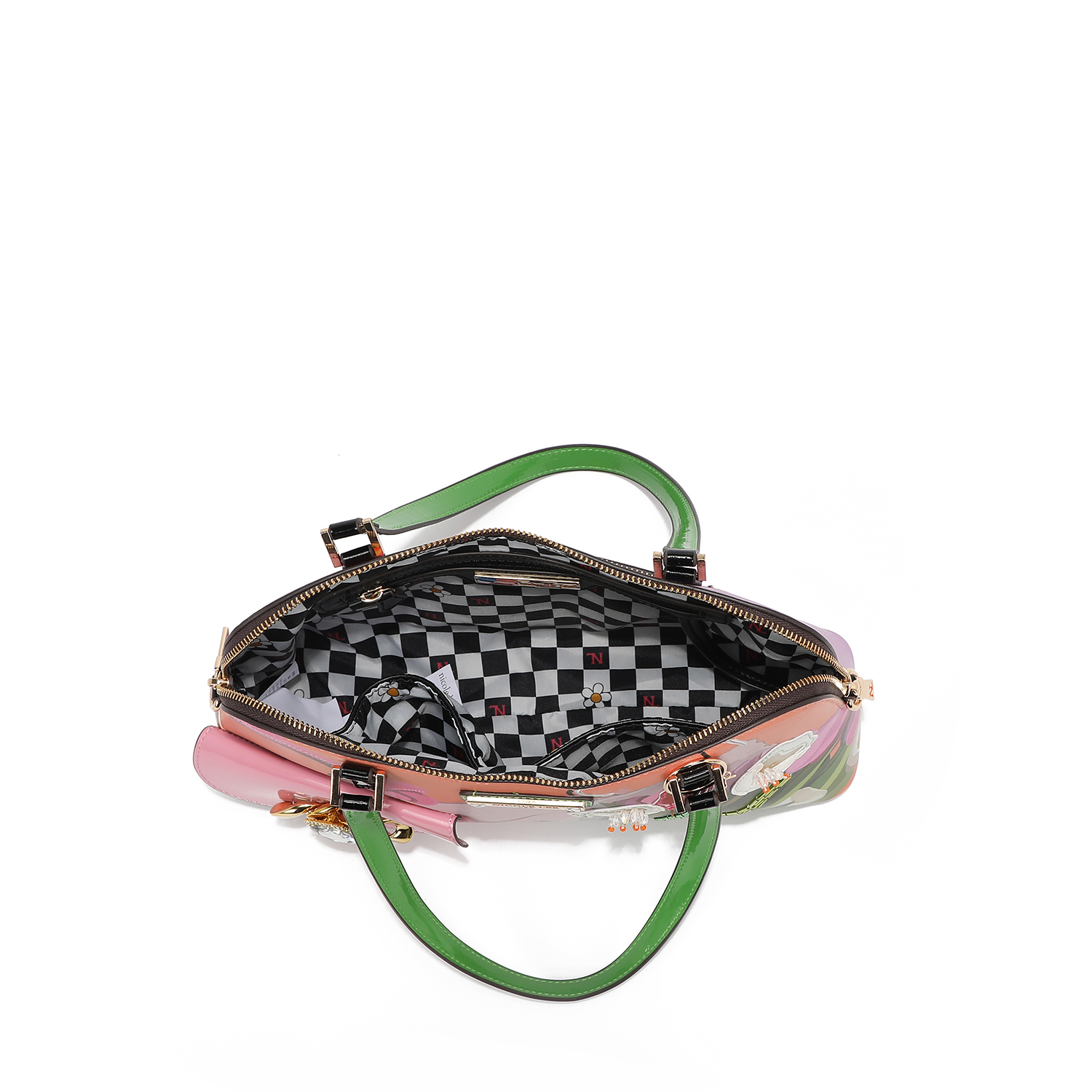 Foto 3 pulgar | Bolsa Dome De Nicole Lee Estampado Violet Blossom