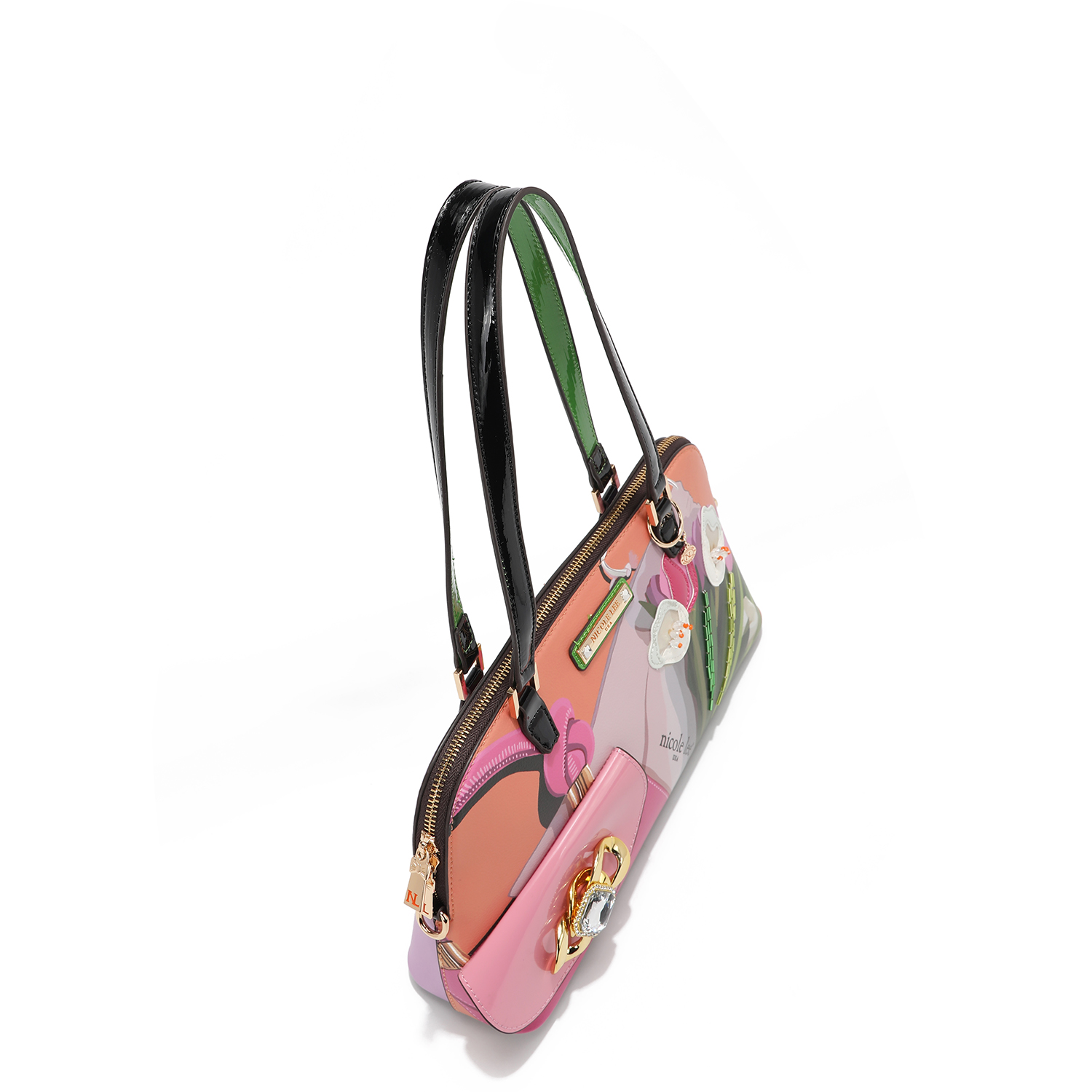 Foto 4 pulgar | Bolsa Dome De Nicole Lee Estampado Violet Blossom