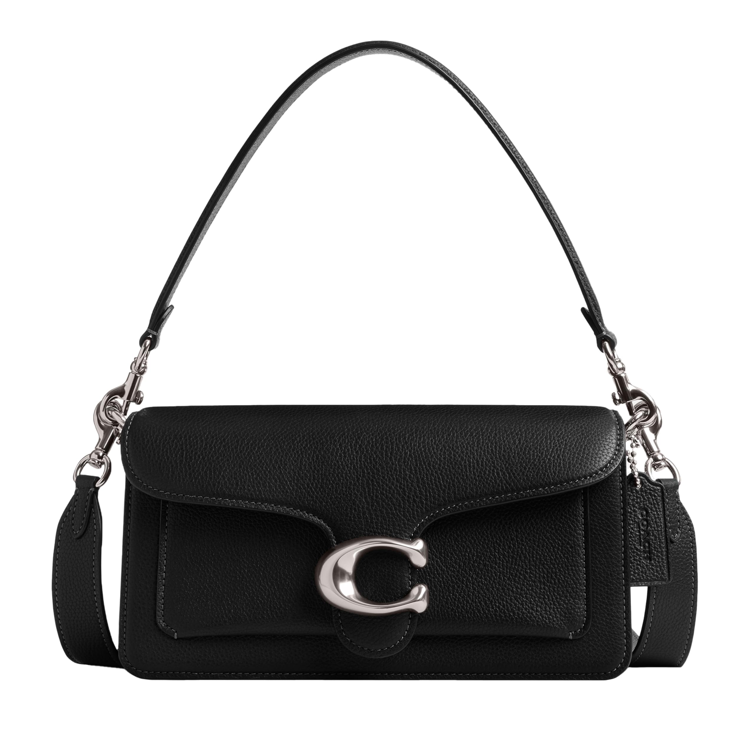 Foto 1 | Bandolera Coach Tabby 26 De Piel Granulada Pulida  Color Negro - Venta Internacional.