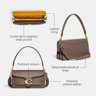 Foto 5 | Bandolera Coach Tabby 26 De Piel Granulada Pulida En Piedra Oscura - Venta Internacional.