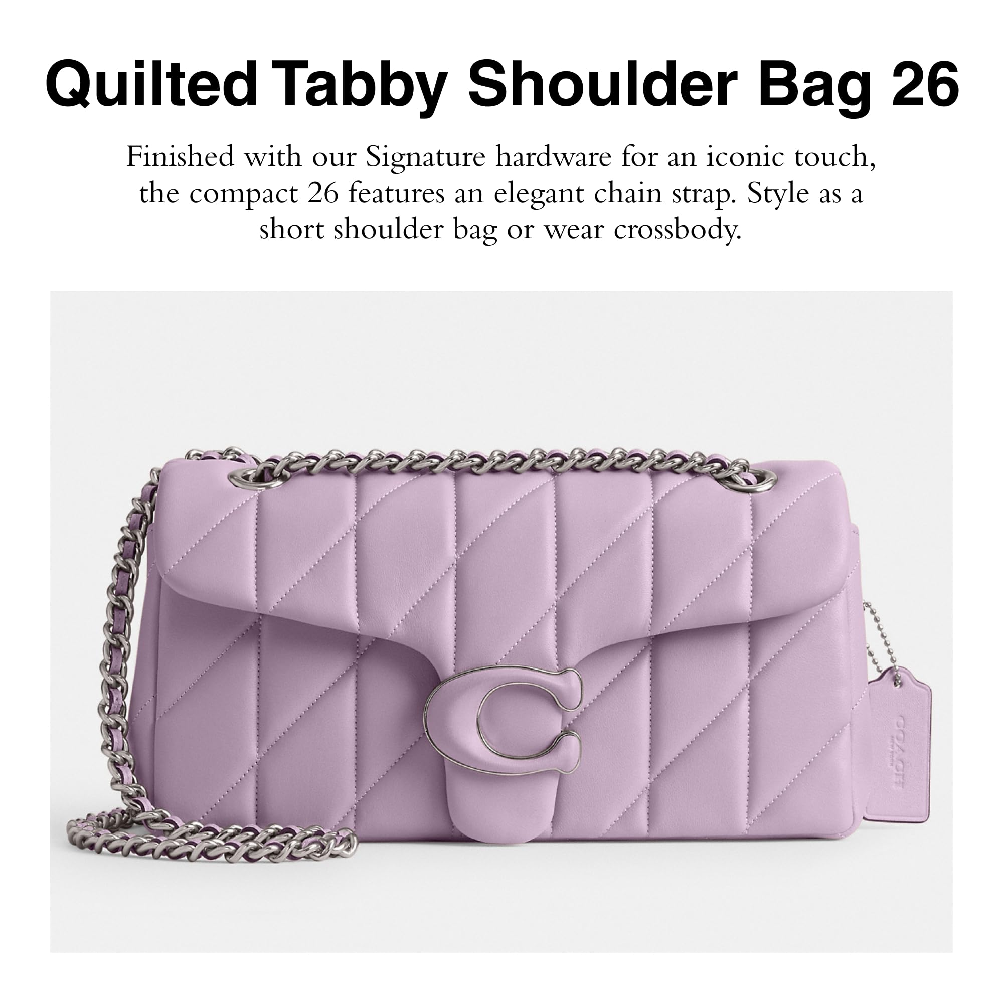 Foto 3 pulgar | Bandolera Coach Quilted Tabby 26 Soft Purple Para Mujer - Venta Internacional.