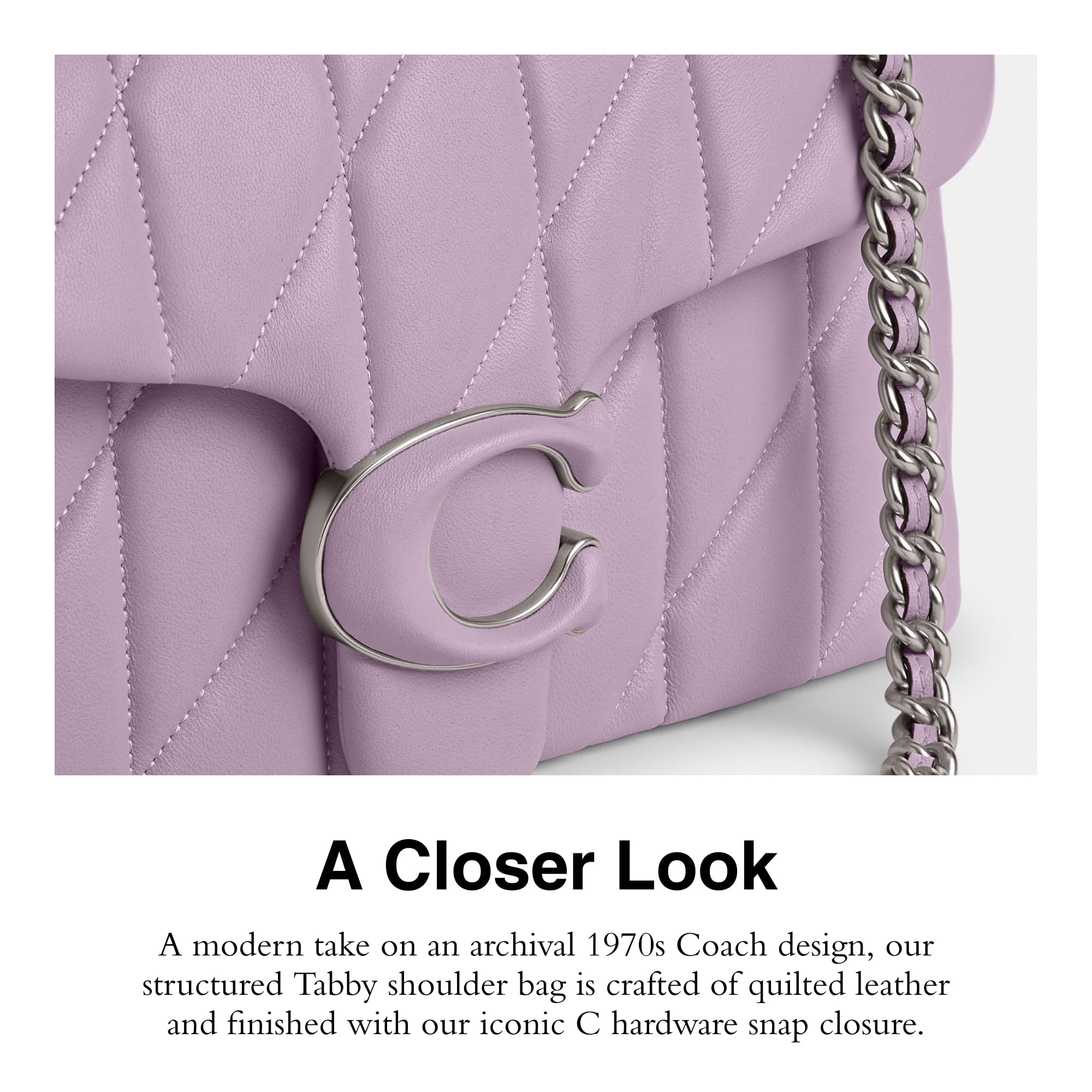Foto 5 pulgar | Bandolera Coach Quilted Tabby 26 Soft Purple Para Mujer - Venta Internacional.