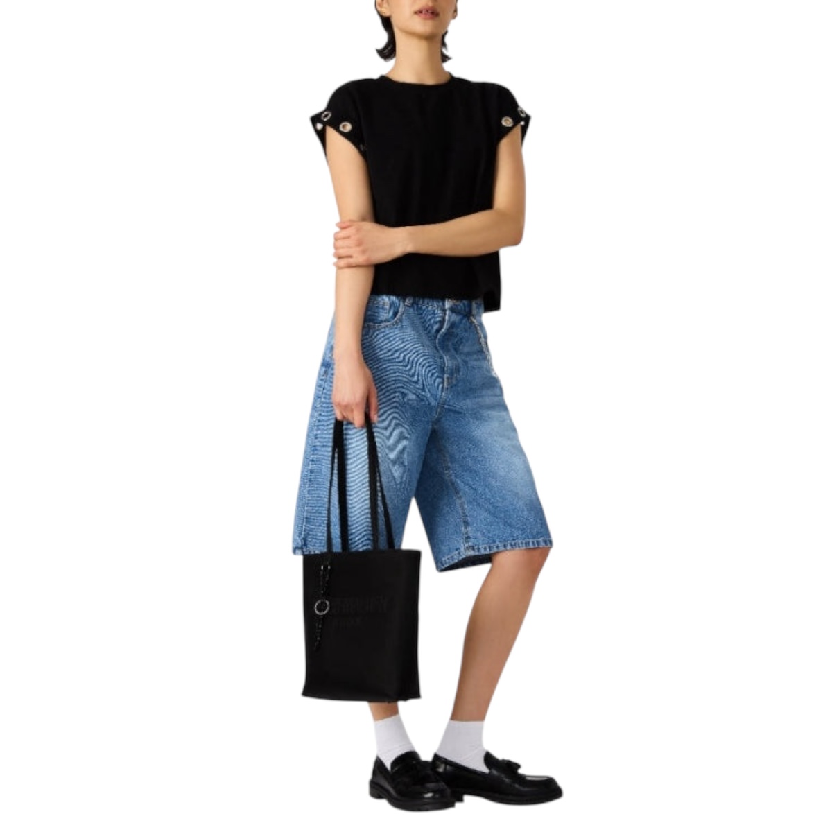 Foto 6 pulgar | Bolsa Steve Madden Shoulder Billie Black