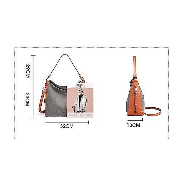 Foto 5 pulgar | Bolso Huoguo Bandolera De Lona Para Mujer  Color Caqui - Venta Internacional.
