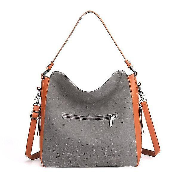 Foto 7 pulgar | Bolso Huoguo Bandolera De Lona Para Mujer  Color Caqui - Venta Internacional.