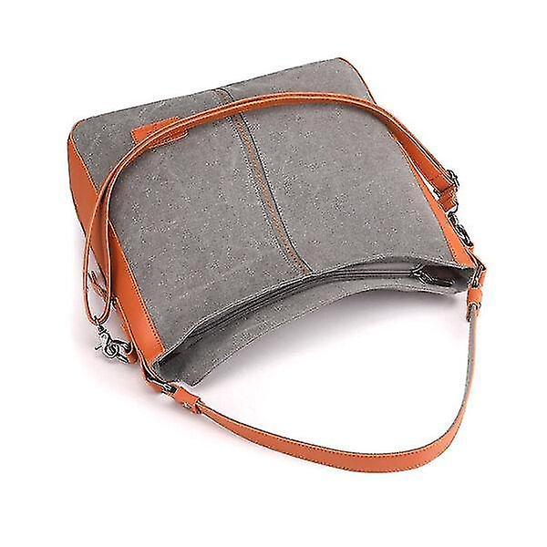 Foto 8 pulgar | Bolso Huoguo Bandolera De Lona Para Mujer  Color Caqui - Venta Internacional.