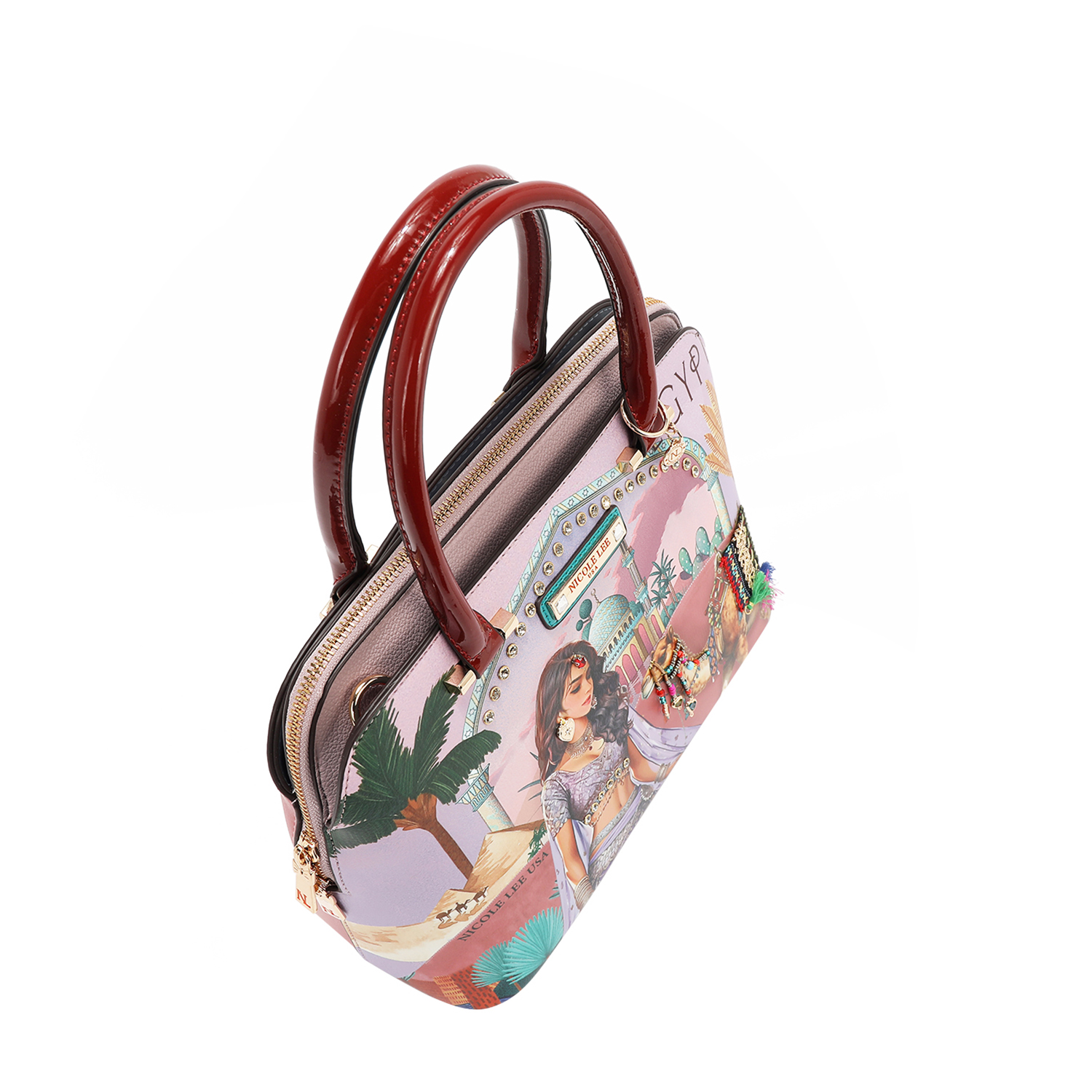 Foto 4 pulgar | Bolsa Dome Nicole Lee Estampado Queen Cleopatra