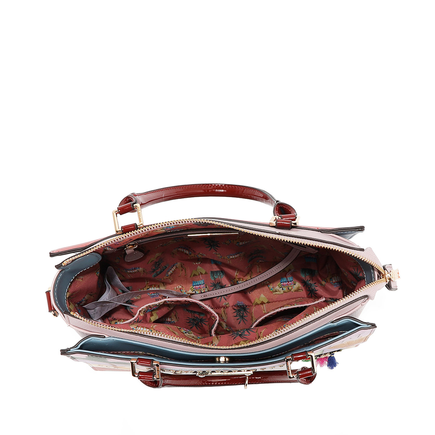 Foto 2 | Bolsa Cuadrada Nicole Lee Estampado Queen Cleopatra