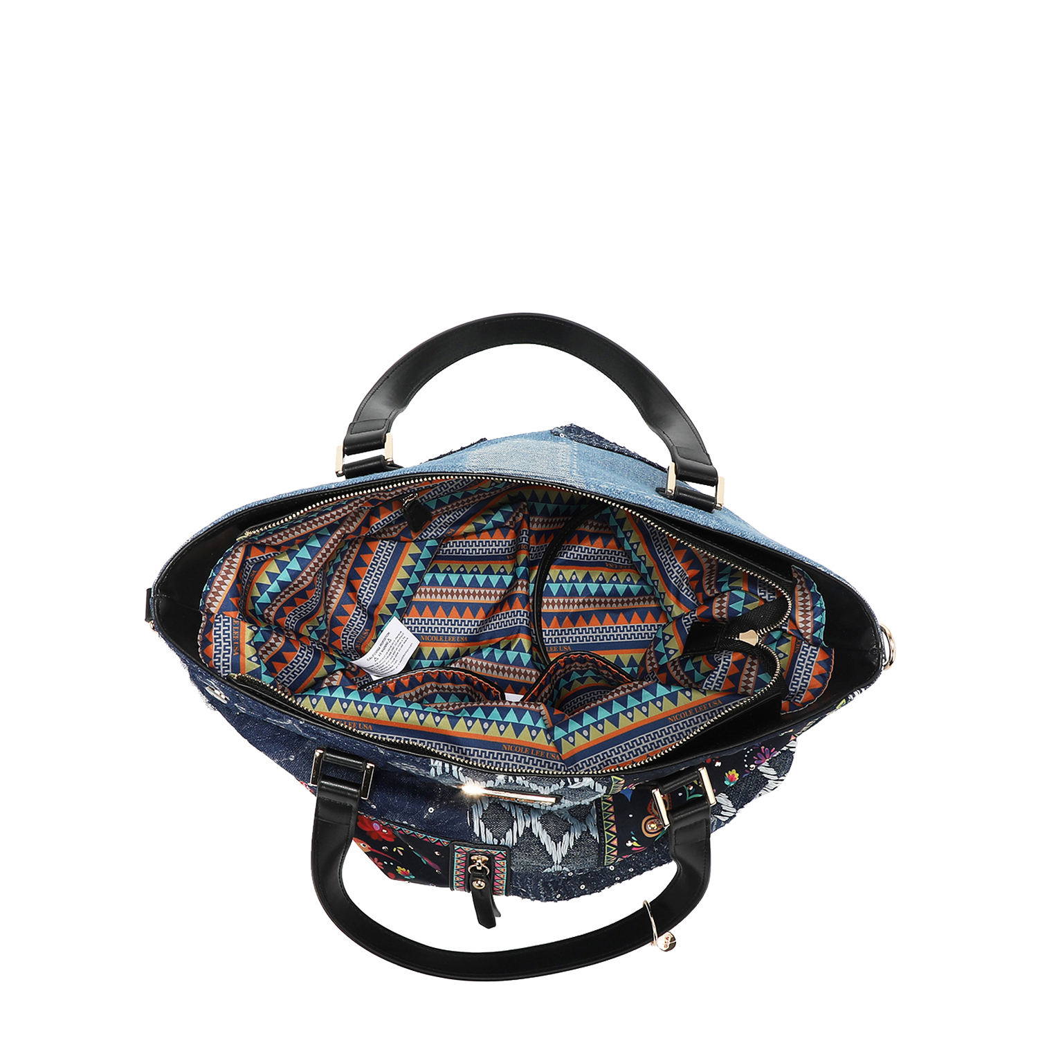 Foto 3 pulgar | Bolsa Tote De Mezclilla Nicole Lee Bosque De Amor