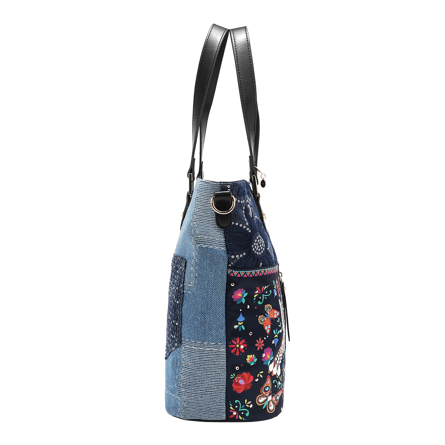 Foto 6 pulgar | Bolsa Tote De Mezclilla Nicole Lee Bosque De Amor