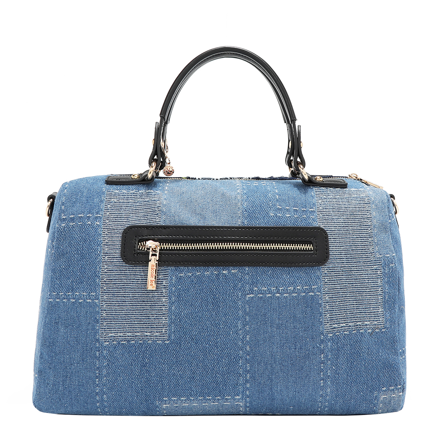 Foto 6 | Bolsa Boston De Mezclilla Nicole Lee Bosque De Amor