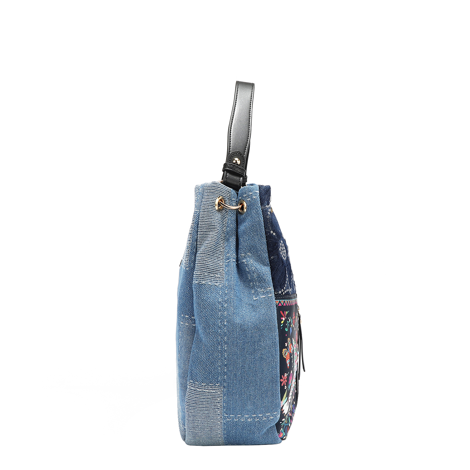 Foto 6 pulgar | Bolsa Hobo De Mezclilla Nicole Lee Bosque De Amor