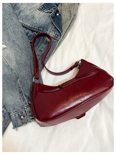 Foto 2 | Bolso Verdusa Y2k Monedero Goth Hebilla Punk Hobo Burgundy - Venta Internacional.