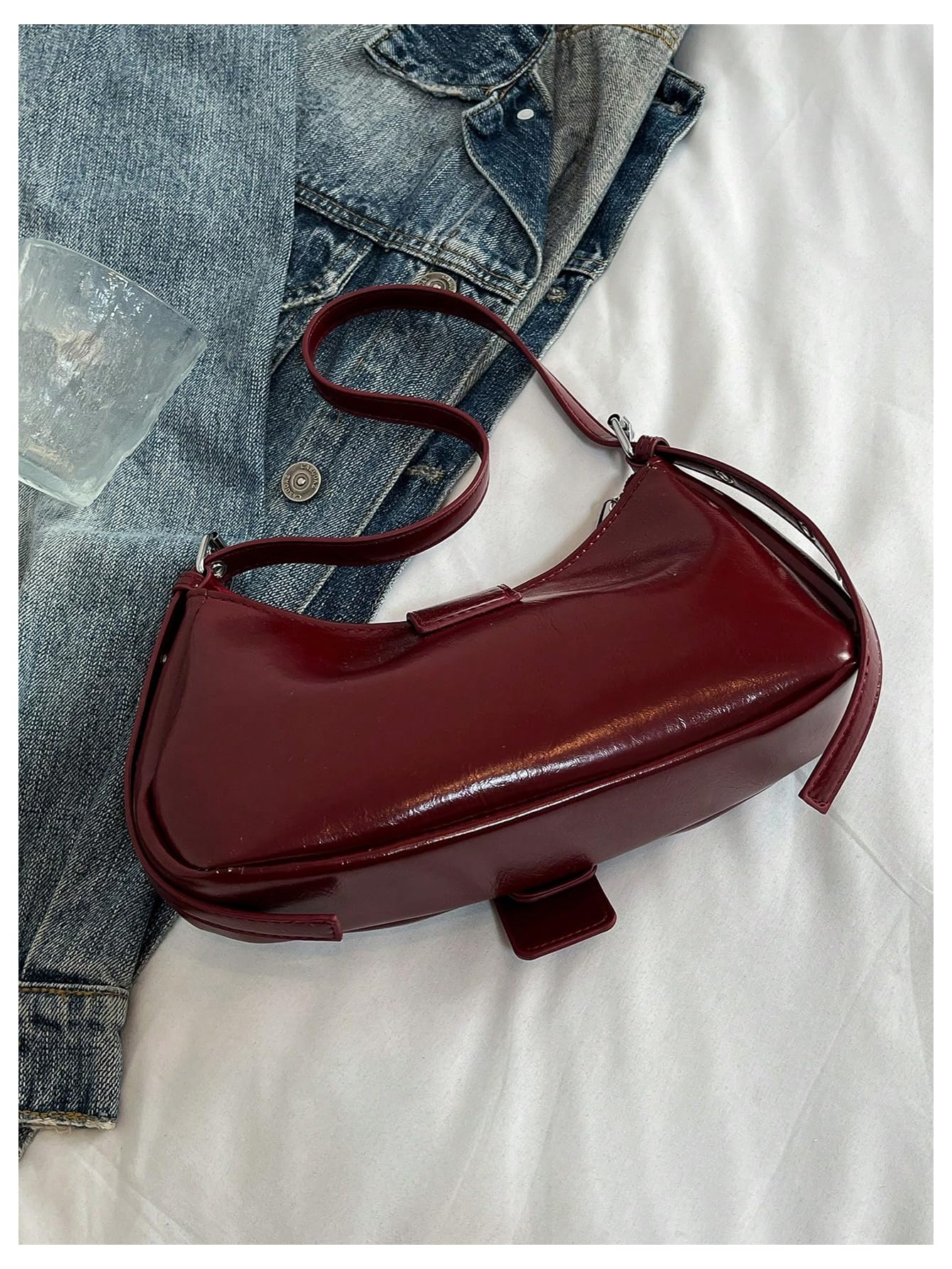 Foto 2 | Bolso De Hombro Verdusa Y2k Con Hebilla Gótica  Punk  Hobo - Venta Internacional.