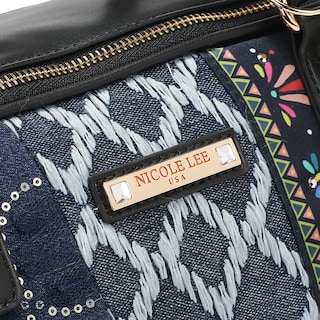 Foto 3 | Bolsa De Mano Mezclilla Nicole Lee Bosque De Amor