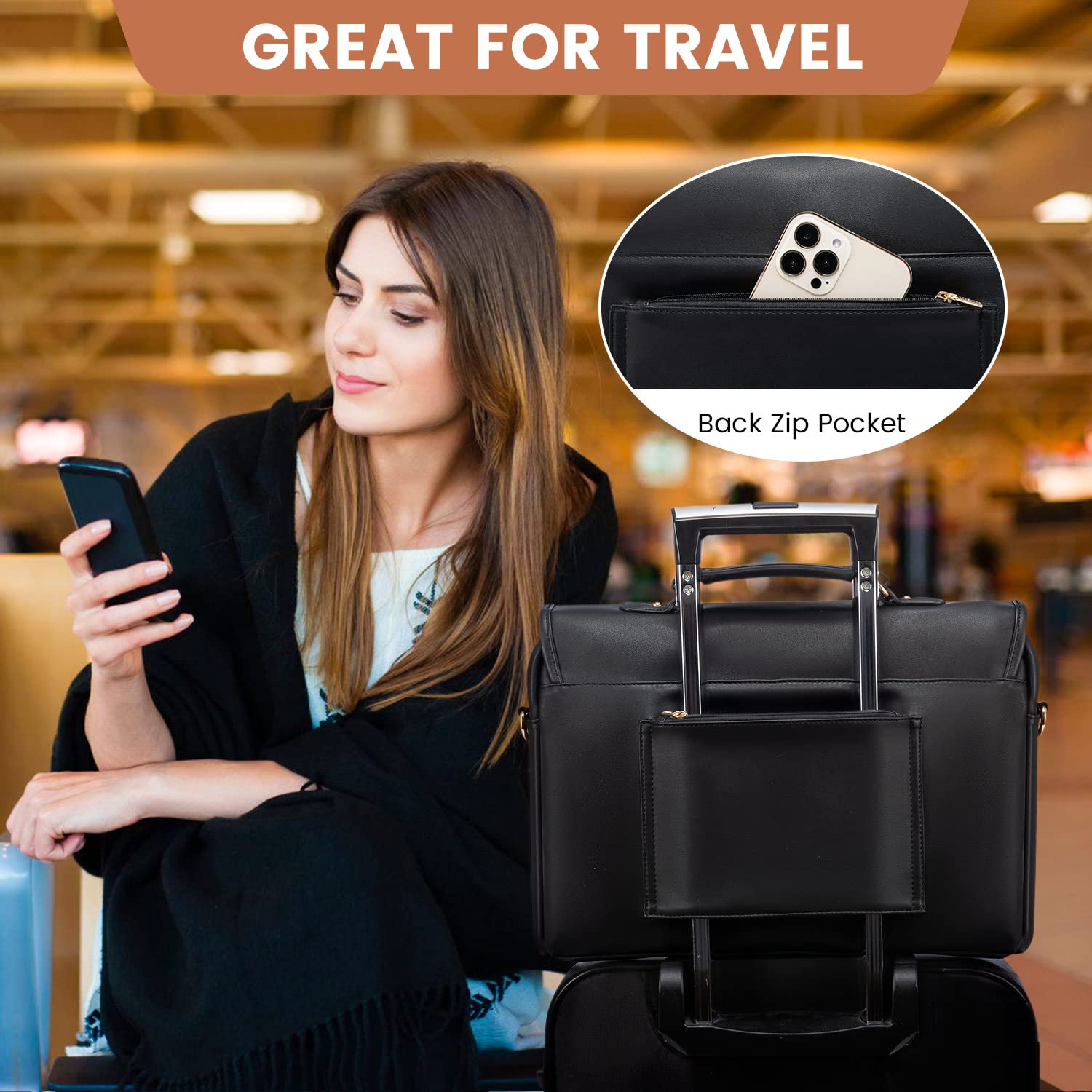 Foto 6 pulgar | Bolsa De Ordenador Lovevook Para Ordenador Portátil Para Mujer De 15 6 Pulgadas  Color Negro - Venta Internacional.
